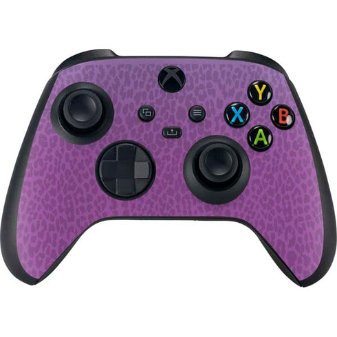 Cheetah Print Purple and Blue Xbox Series X Bundle Skin